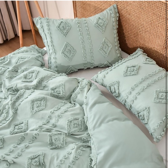 Boho Duvet Cover Queen Size, Soft Tufted Duvet Cover Set for All Seasons, - Picture 2 of 3